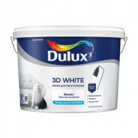 Краска интерьерная Dulux 3D White база BW белая 9 л