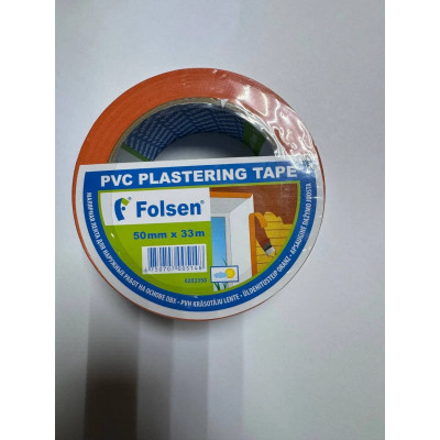 Купить дешево Малярная лента ПВХ уф-и атмосферостойкая 50мм, 33 метр оранжевая (Alvar), скотч.