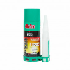 Клей цианоакрилатный Akfix 705 двухкомпонентный прозрачный 200 мл + 500 г