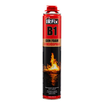 Купить дешево Пена монтажная профи IRFIX B1 Gun Foam огнеупорная полиуретановая 800 мл