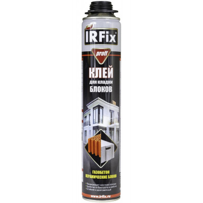 Купить дешево Пена клей для кладки блоков IRFIX Proff 750 мл.