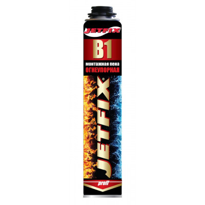 Купить дешево Огнеупорная профессиональная монтажная пена JETFIX 750мл 10037