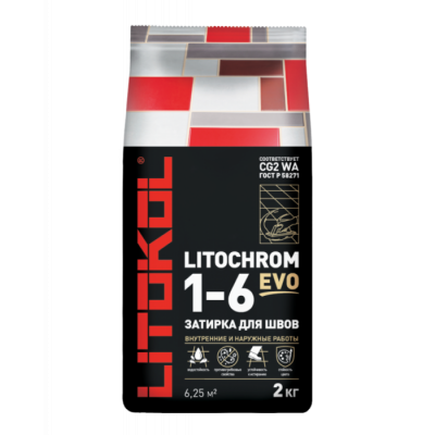 Затирка Litokol Litochrom, Литокол Литохром 1-6 мм 2 кг