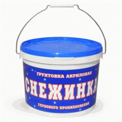Грунтовка Снежинка акриловая глубокого проникновения 10 кг