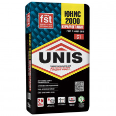 Клей для плитки Unis 2000, 25 кг