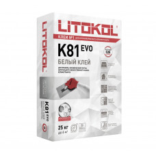 Плиточный клей ЛИТОКОЛ Litoflex K81 белый 25 кг