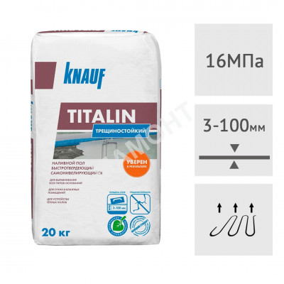 Купить дешево Ровнитель (наливной пол) универсальный Knauf Титалин 20 кг